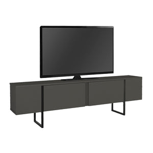 Έπιπλο τηλεόρασης Orontes  χρώμα ανθρακί 180x29,6x50εκ. - Pakobazaar
