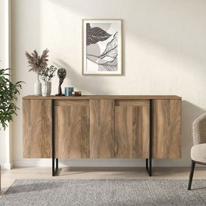 Μπουφές Orontes  χρώμα καρυδί 160x35,2x80εκ. - Pakobazaar