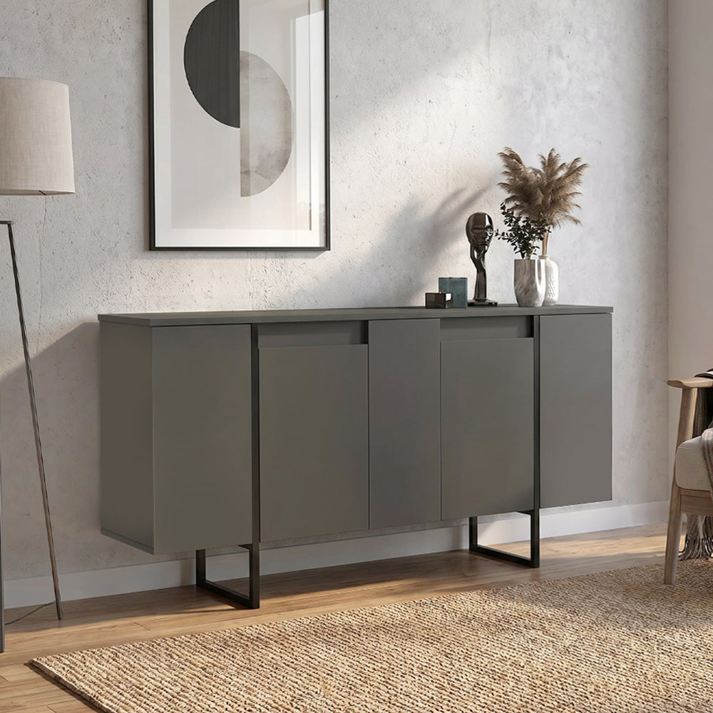 Μπουφές Orontes  χρώμα ανθρακί 160x35,2x80εκ.