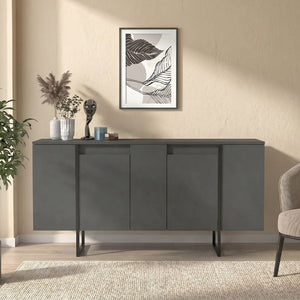 Μπουφές Orontes  χρώμα ανθρακί 160x35,2x80εκ. - Pakobazaar