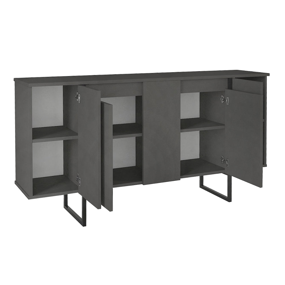 Μπουφές Orontes  χρώμα ανθρακί 160x35,2x80εκ.