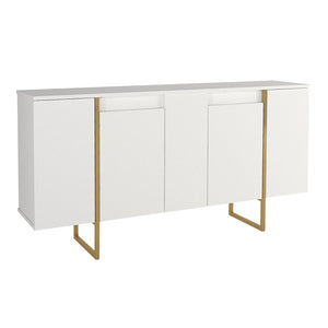 Μπουφές Orontes  χρώμα λευκό - χρυσό 160x35,2x80εκ. - Pakobazaar