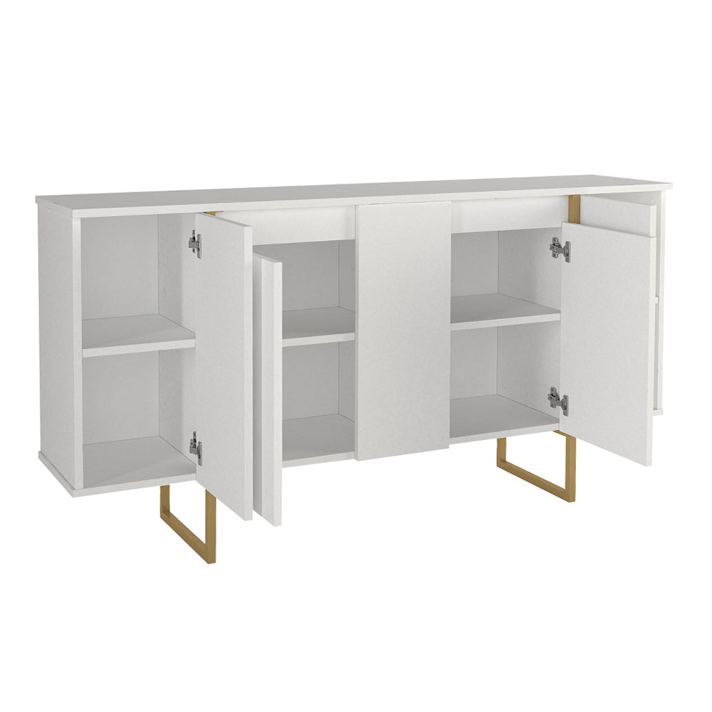 Μπουφές Orontes  χρώμα λευκό - χρυσό 160x35,2x80εκ.