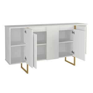 Μπουφές Orontes  χρώμα λευκό - χρυσό 160x35,2x80εκ. - Pakobazaar
