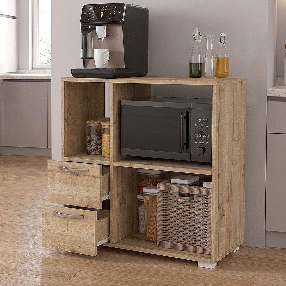 Έπιπλο κουζίνας για φουρνάκι Ece  χρώμα sapphire oak 80x40x83εκ. - Pakobazaar