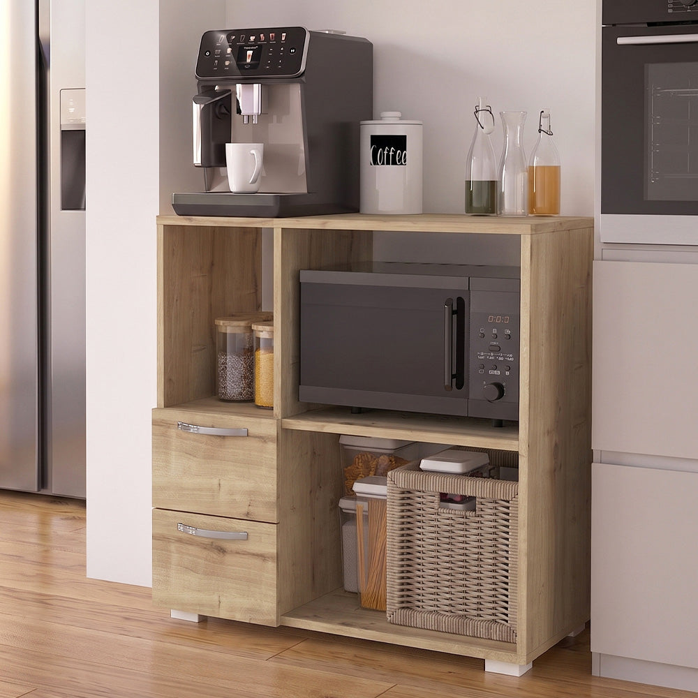 Έπιπλο κουζίνας για φουρνάκι Ece  χρώμα sapphire oak 80x40x83εκ. - Pakobazaar