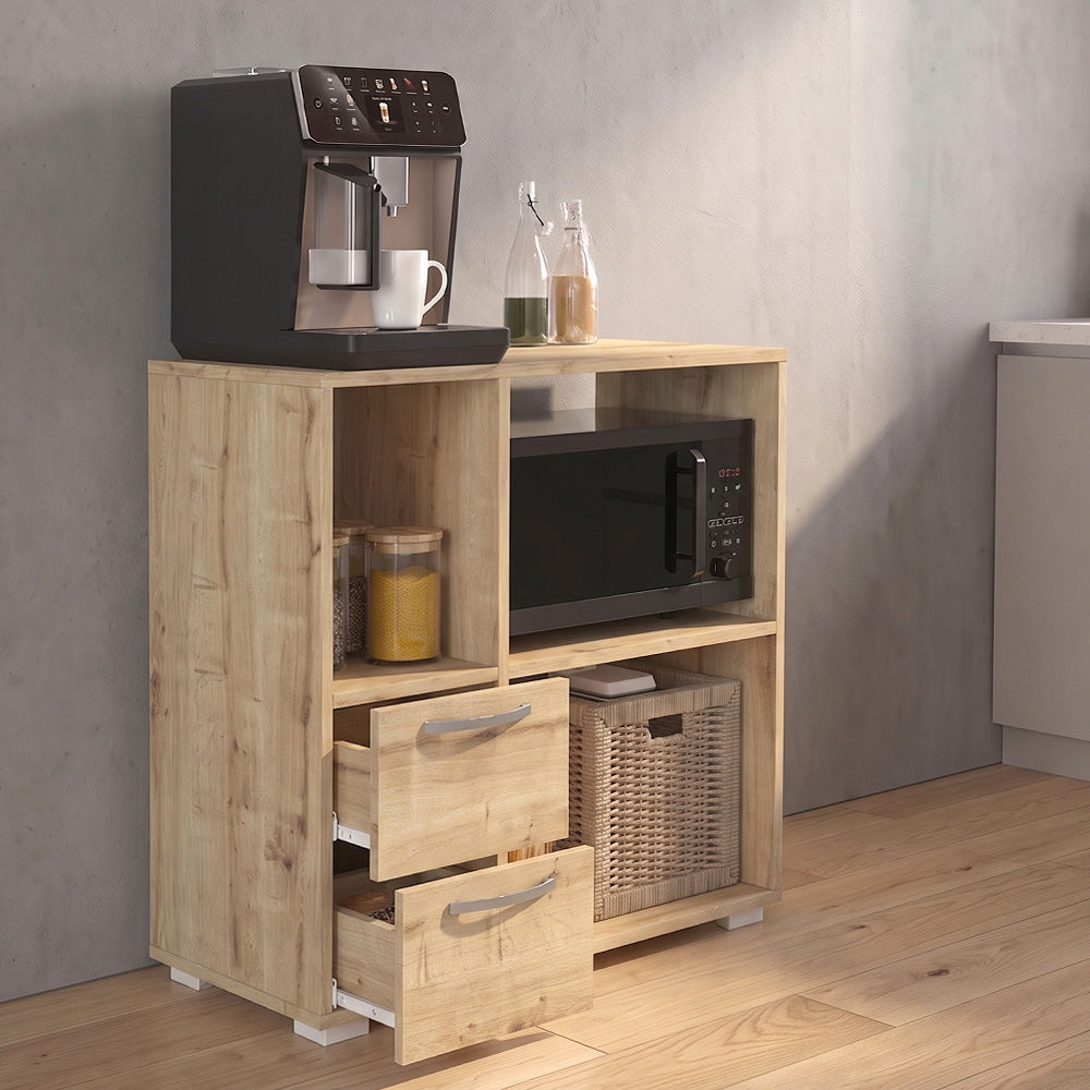 Έπιπλο κουζίνας για φουρνάκι Ece  χρώμα sapphire oak 80x40x83εκ. - Pakobazaar