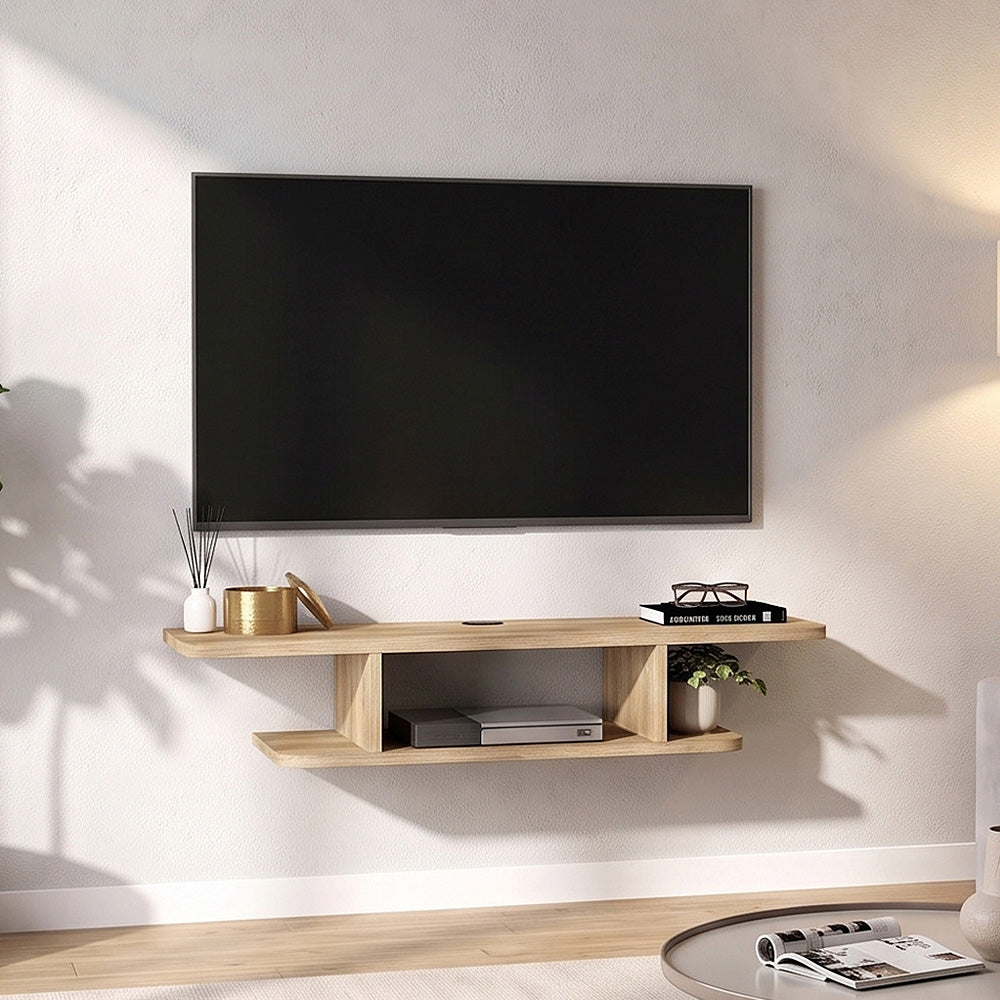 Έπιπλο τηλεόρασης επιτοίχιο Arkea  χρώμα sepet oak 105x29,6x18,6εκ. - Pakobazaar
