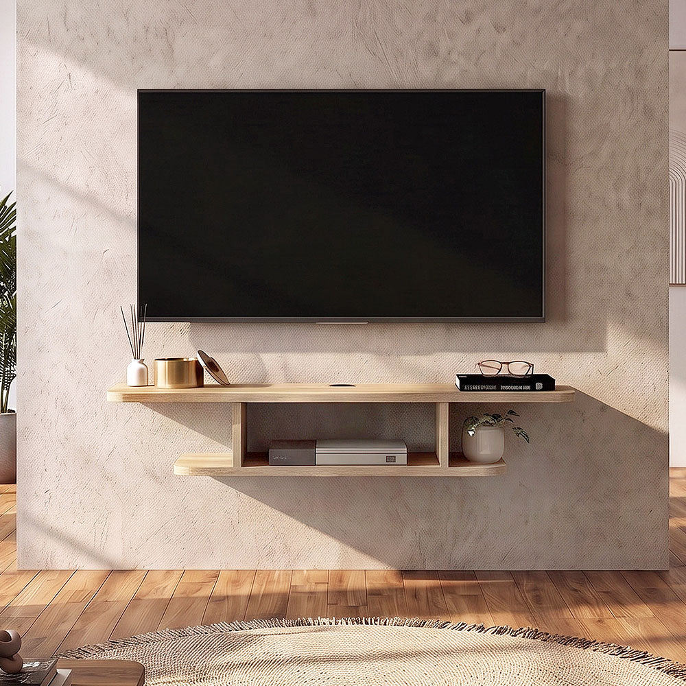 Έπιπλο τηλεόρασης επιτοίχιο Arkea  χρώμα sepet oak 105x29,6x18,6εκ. - Pakobazaar