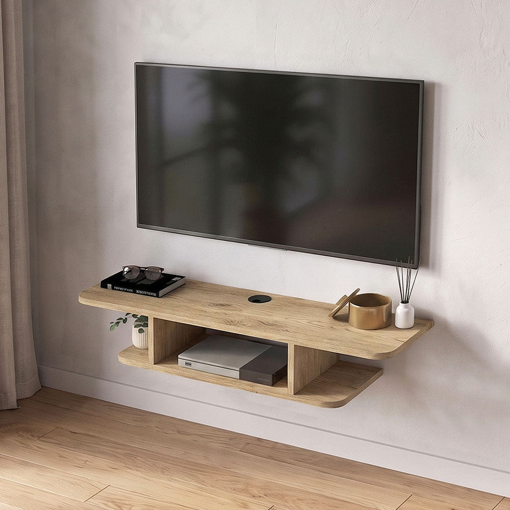 Έπιπλο τηλεόρασης επιτοίχιο Arkea  χρώμα sepet oak 105x29,6x18,6εκ. - Pakobazaar