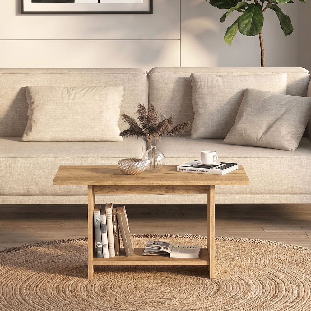 Τραπεζάκι σαλονιού Rema  χρώμα sepet oak 80x40x41,8εκ. - Pakobazaar