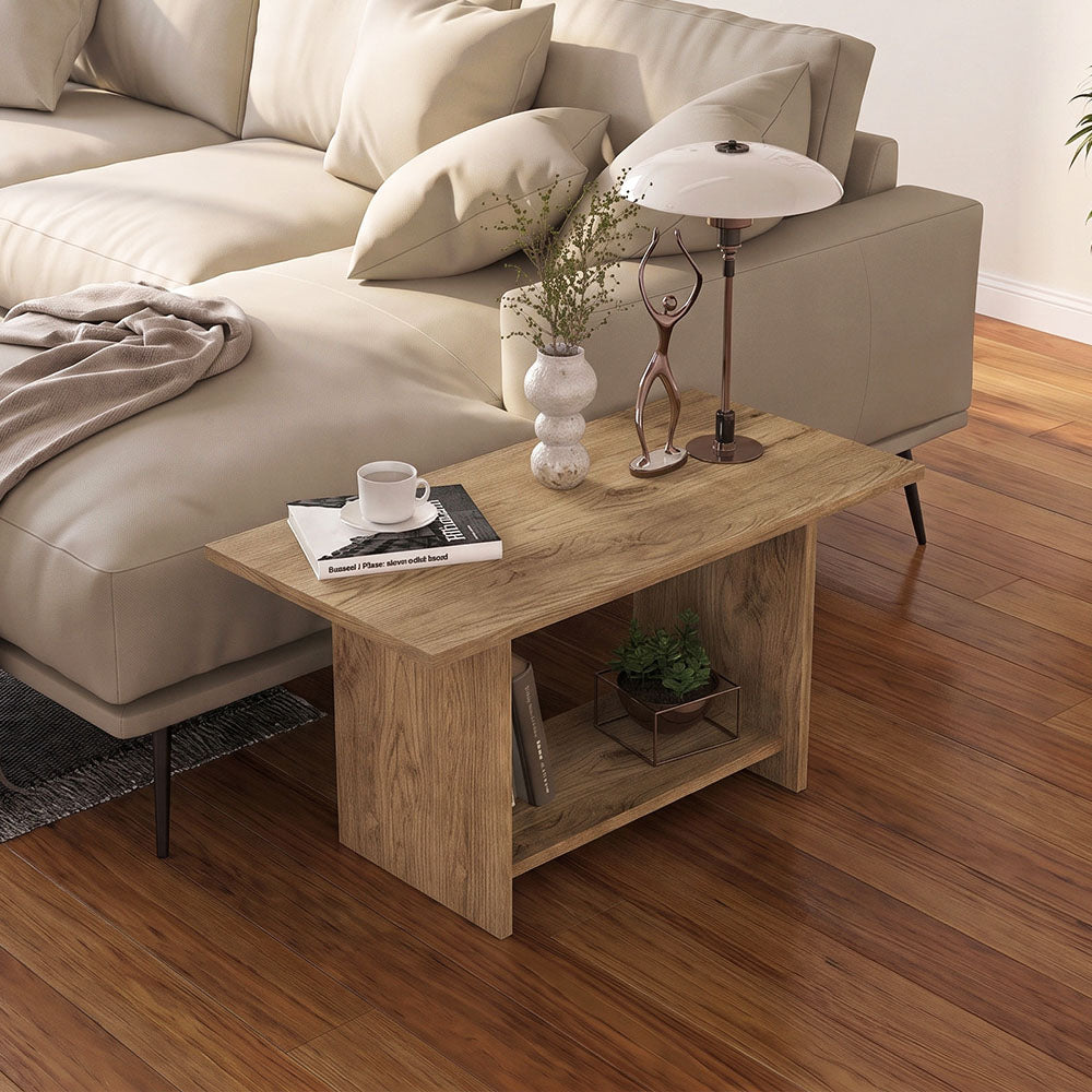 Τραπεζάκι σαλονιού Rema  χρώμα sepet oak 80x40x41,8εκ. - Pakobazaar