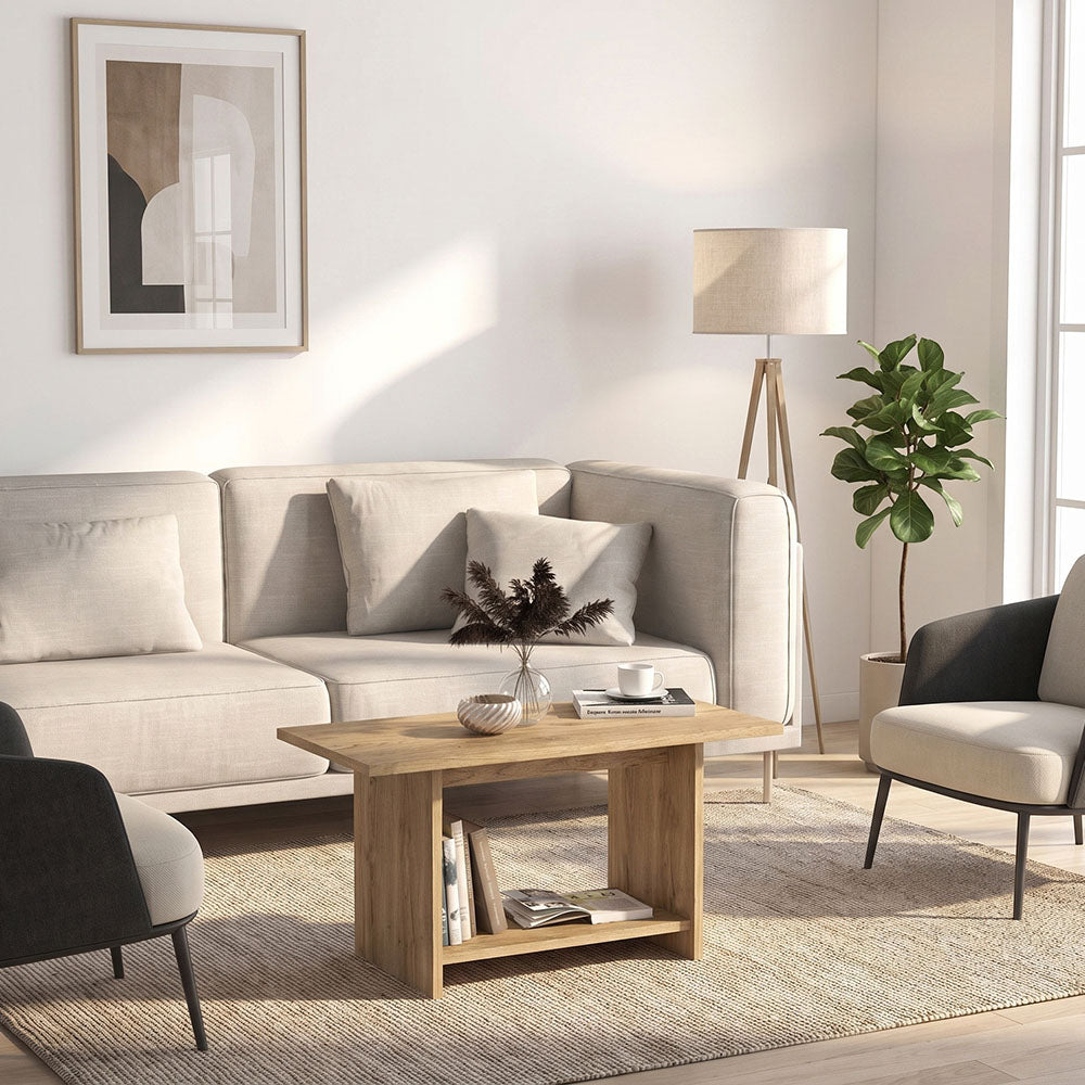 Τραπεζάκι σαλονιού Rema  χρώμα sepet oak 80x40x41,8εκ. - Pakobazaar