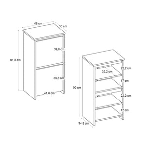 Παπουτσοθήκη Sarpedon  χρώμα λευκό 48x35x91,8εκ. - Pakobazaar