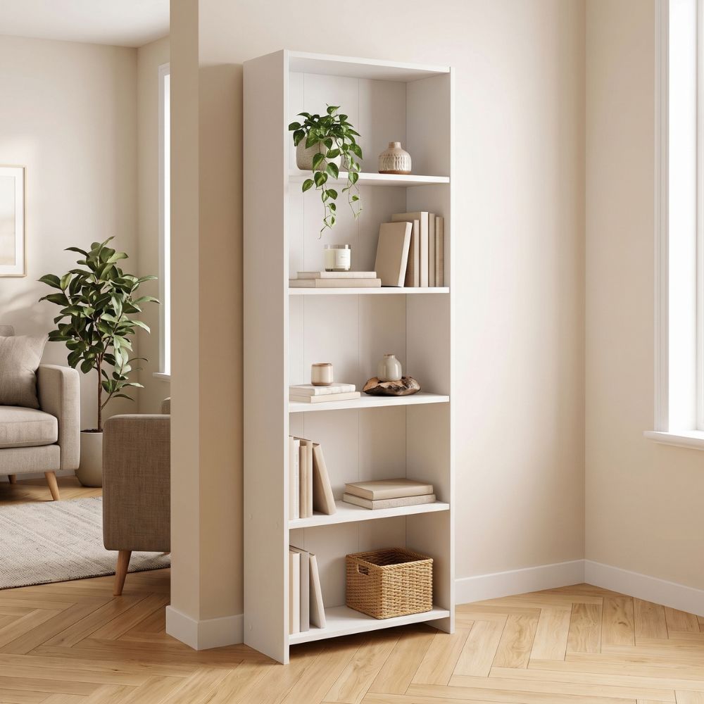Βιβλιοθήκη Anfisa  χρώμα λευκό 58x22x170εκ. - Pakobazaar