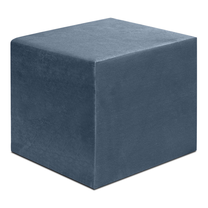 Σκαμπώ April  βελούδινο χρώμα ανθρακί 40x40x40εκ.