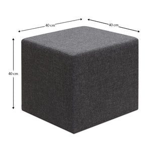 Σκαμπώ Linda  υφασμάτινο χρώμα ανθρακί 40x40x40εκ.