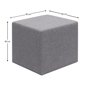 Σκαμπώ Linda  υφασμάτινο χρώμα γκρι 40x40x40εκ.