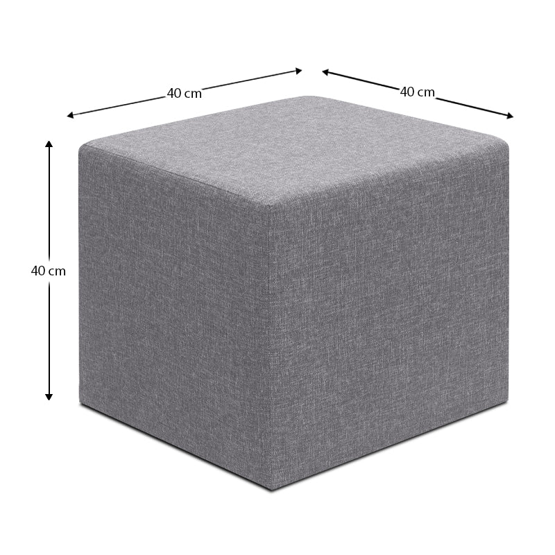 Σκαμπώ Linda  υφασμάτινο χρώμα γκρι 40x40x40εκ.