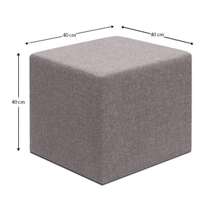 Σκαμπώ Linda  υφασμάτινο χρώμα καφέ 40x40x40εκ.