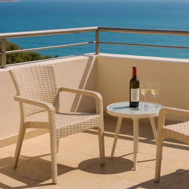 Πολυθρόνα πολυπροπυλενίου Clio  recycled χρώμα cappuccino 57x55x86εκ. - Pakobazaar