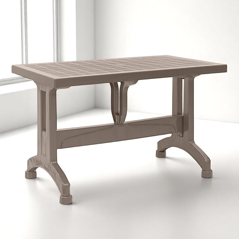 Τραπέζι πολυπροπυλενίου Callan  χρώμα cappuccino 120x70x73εκ.