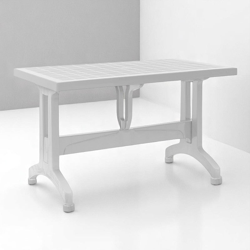 Τραπέζι πολυπροπυλενίου Callan  χρώμα λευκό 120x70x73εκ.