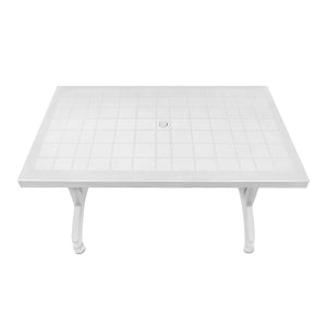 Τραπέζι πολυπροπυλενίου Callan  χρώμα λευκό 140x80x73εκ.