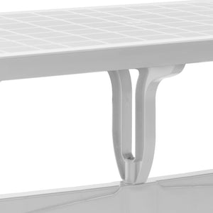 Τραπέζι πολυπροπυλενίου Callan  χρώμα λευκό 140x80x73εκ.