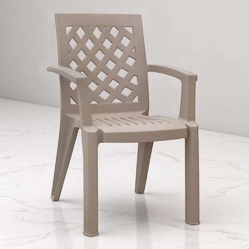 Πολυθρόνα πολυπροπυλενίου Kira  χρώμα cappuccino 58x52x87εκ.