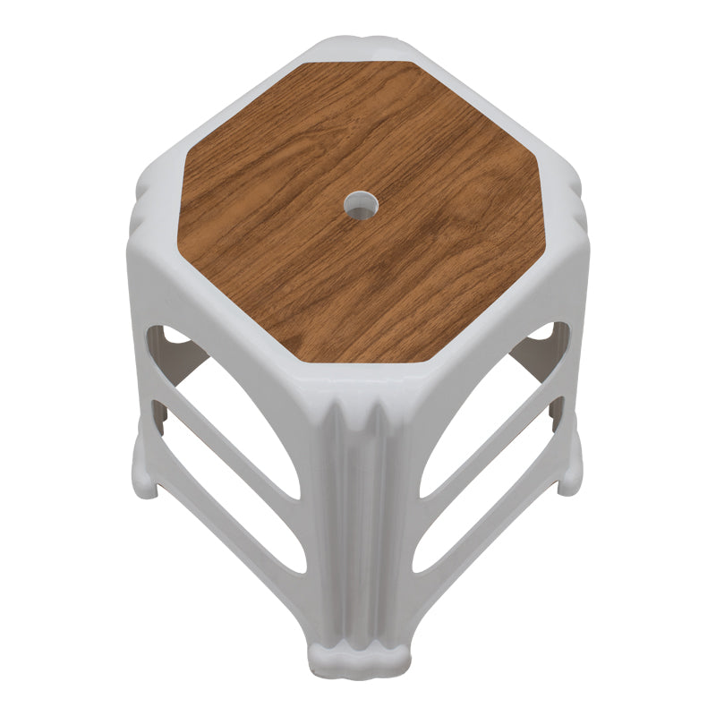 Σκαμπώ πολυπροπυλενίου στοιβαζόμενο Desia  χρώμα λευκό 37x37x45εκ.