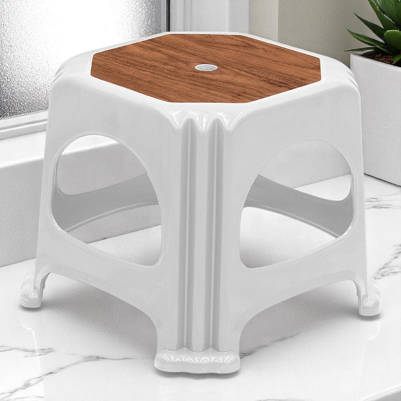 Σκαμπώ πολυπροπυλενίου στοιβαζόμενο Desia  χρώμα λευκό 35x35x32εκ.