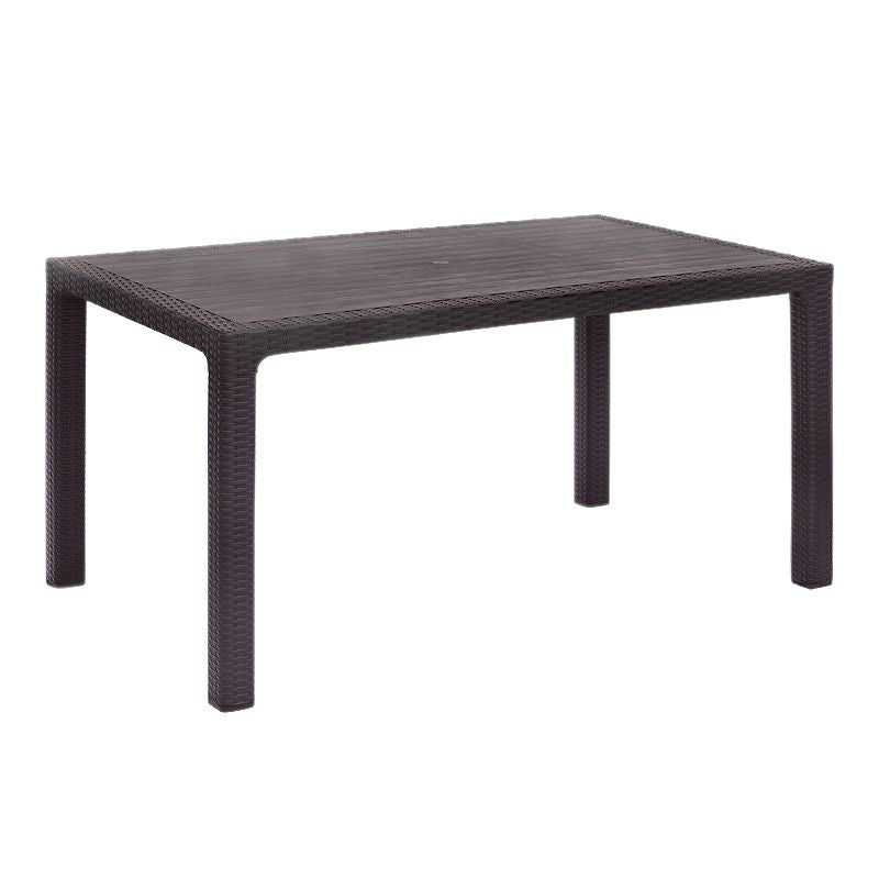 Τραπέζι πολυπροπυλενίου Kalan  χρώμα καφέ 150x90x75εκ. - Pakobazaar