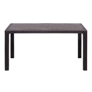 Τραπέζι πολυπροπυλενίου Kalan  χρώμα καφέ 150x90x75εκ. - Pakobazaar