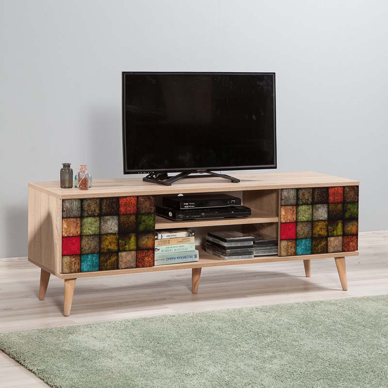 Έπιπλο τηλεόρασης Soho  χρώμα sonoma 140x40x50 εκ.