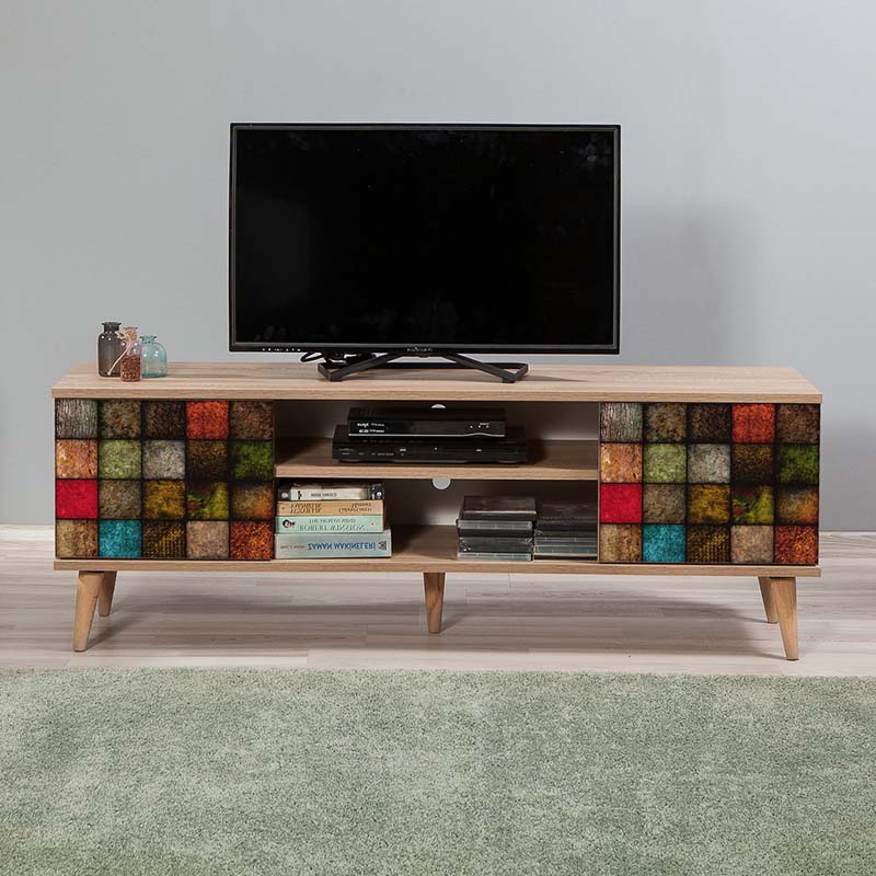 Έπιπλο τηλεόρασης Soho  χρώμα sonoma 140x40x50 εκ.