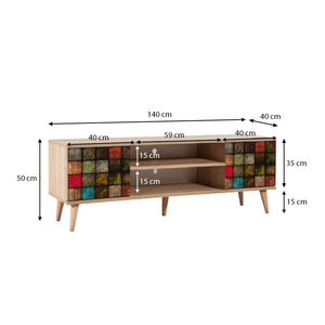 Έπιπλο τηλεόρασης Soho  χρώμα sonoma 140x40x50 εκ.