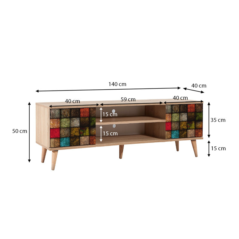 Έπιπλο τηλεόρασης Soho  χρώμα sonoma 140x40x50 εκ.