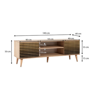 Έπιπλο τηλεόρασης Soho  χρώμα sonoma 140x40x50 εκ.
