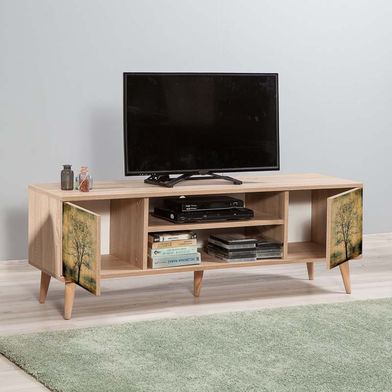 Έπιπλο τηλεόρασης Soho  χρώμα sonoma 140x40x50 εκ.
