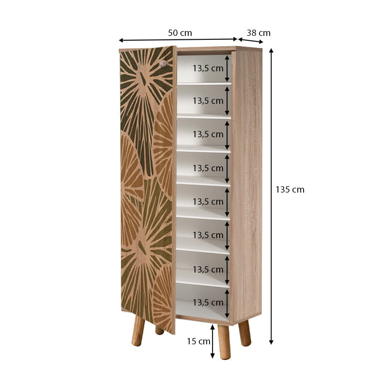 Παπουτσοθήκη - Ντουλάπι Soho  χρώμα sonoma 50x38x135εκ.