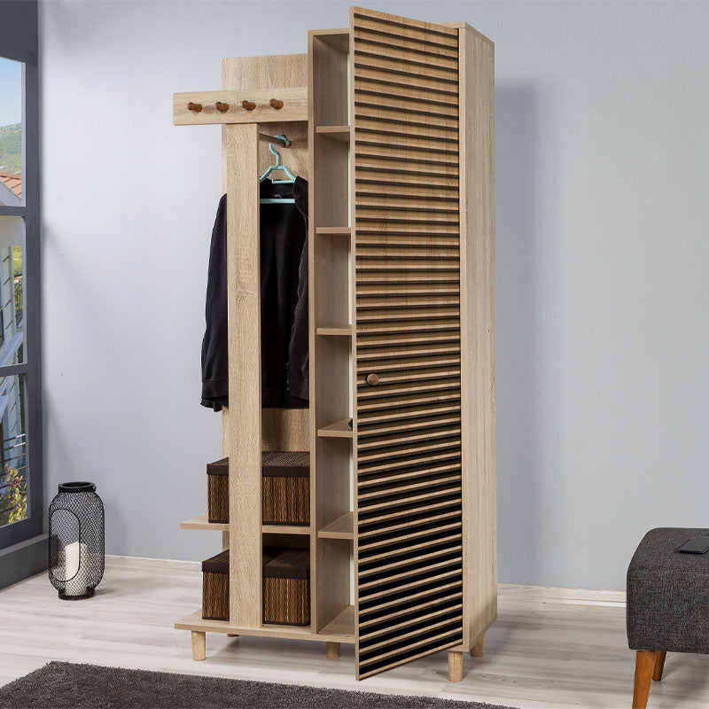 Έπιπλο εισόδου Soho  χρώμα sonoma 90x36x194εκ.