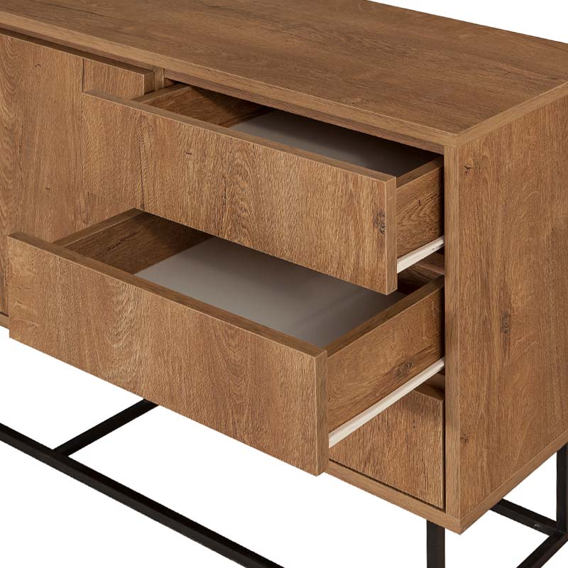 Μπουφές Amedeo  χρώμα καρυδί 140x36x72εκ. - Pakobazaar