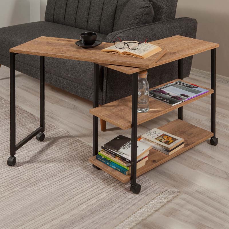 Τραπεζάκι βοηθητικό Frenk  πολυμορφικό χρώμα atlantic pine 76x30x66εκ.