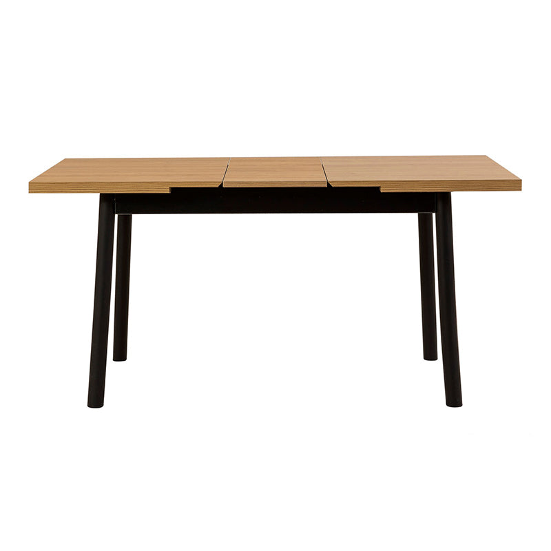 Τραπέζι Jemmy  επεκτεινόμενο χρώμα φυσικό - μαύρο 120/153x75x77εκ.