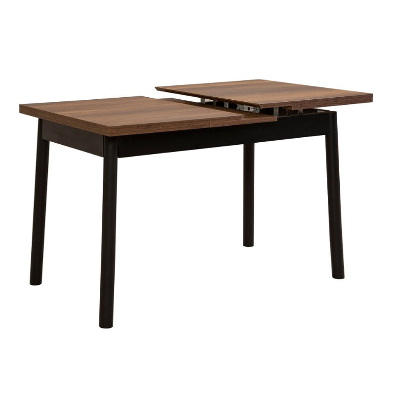 Τραπέζι Jemmy  επεκτεινόμενο χρώμα καρυδί - μαύρο 120/153x75x77εκ. - Pakobazaar