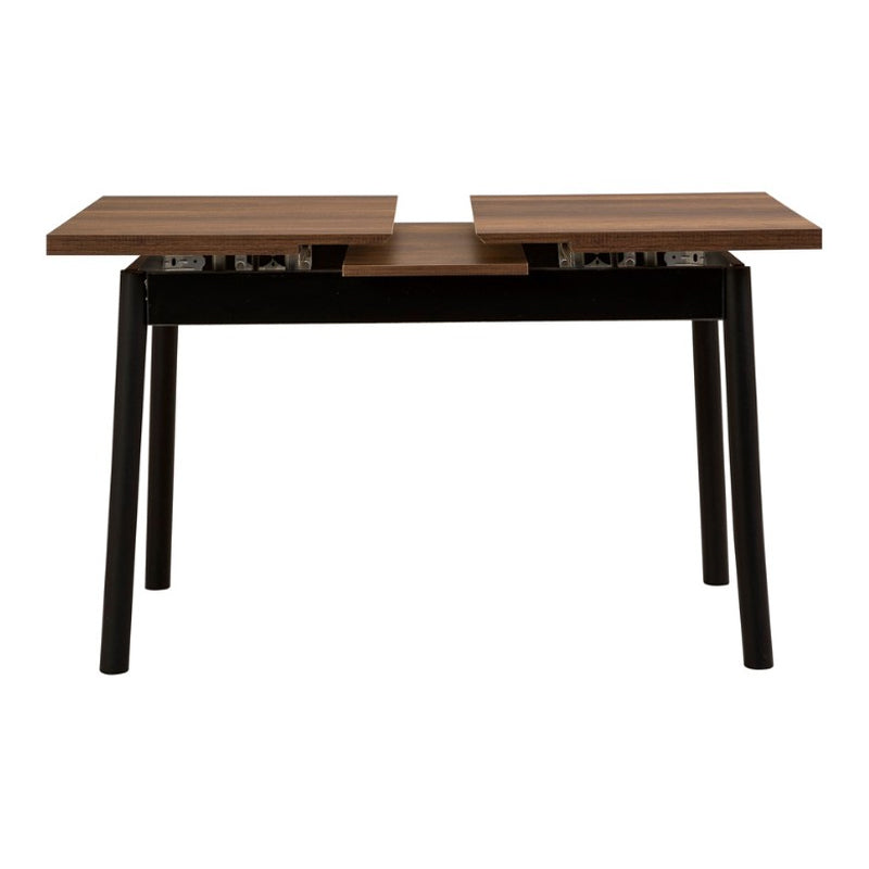 Τραπέζι Jemmy  επεκτεινόμενο χρώμα καρυδί - μαύρο 120/153x75x77εκ. - Pakobazaar