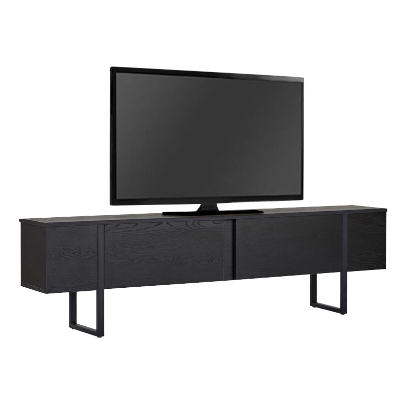 Έπιπλο τηλεόρασης Luxe  χρώμα black wood 180x30x50εκ. - Pakobazaar
