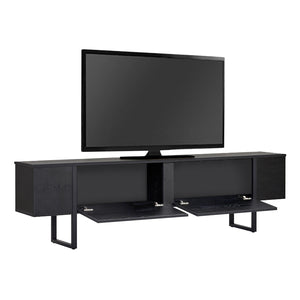Έπιπλο τηλεόρασης Luxe  χρώμα black wood 180x30x50εκ. - Pakobazaar