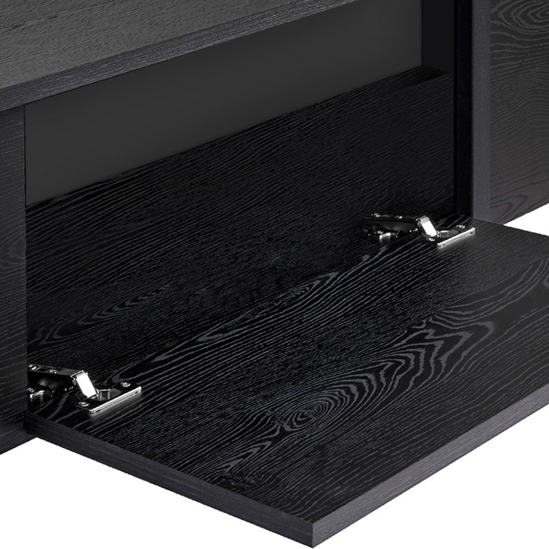 Έπιπλο τηλεόρασης Luxe  χρώμα black wood 180x30x50εκ. - Pakobazaar
